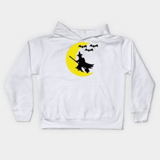 Halloween, holiday, decorations, witch, bats Kids Hoodie